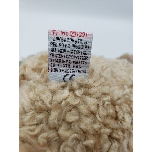 Vtg 1991 TY Curly Brown Bunny Rabbit Plush 16" NOS Carrots Green Sweater Tags - Picture 8 of 10